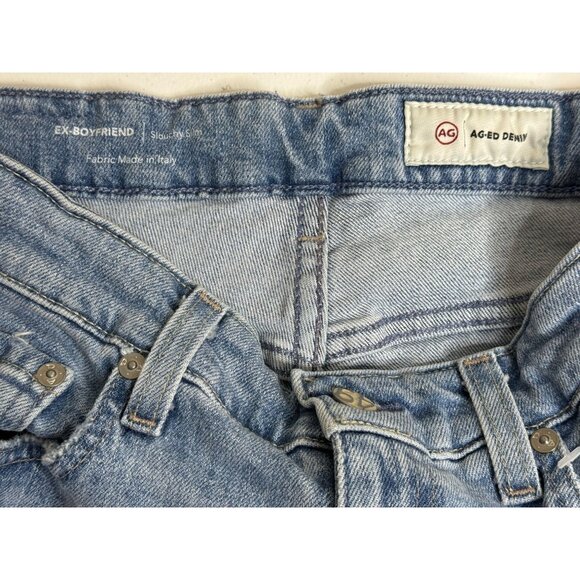 AG Ex-Boyfriend Slouchy Slim Raw Hem Distressed Jeans | Size 26 - Picture 4 of 9
